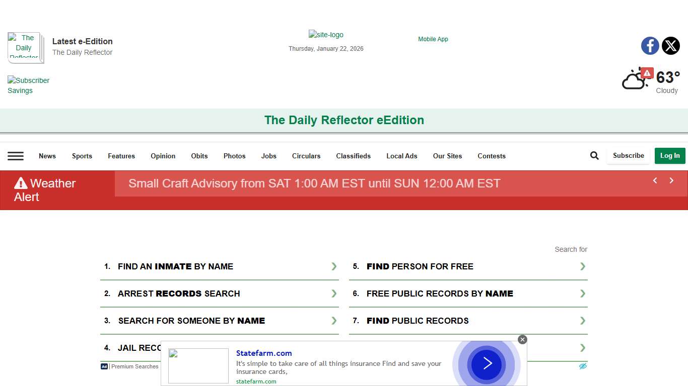 Jail Bookings reflector.com